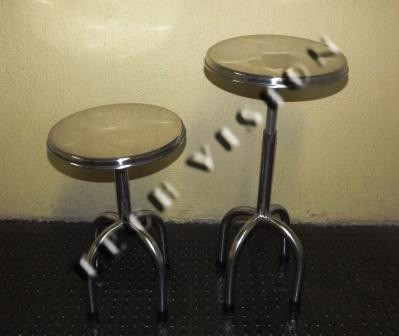 Banco giratório de aço inox